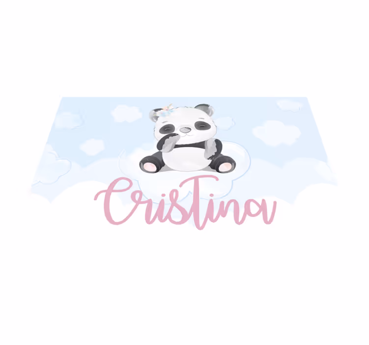 Mantel individual infantil personaje panda lindo - TenVinilo