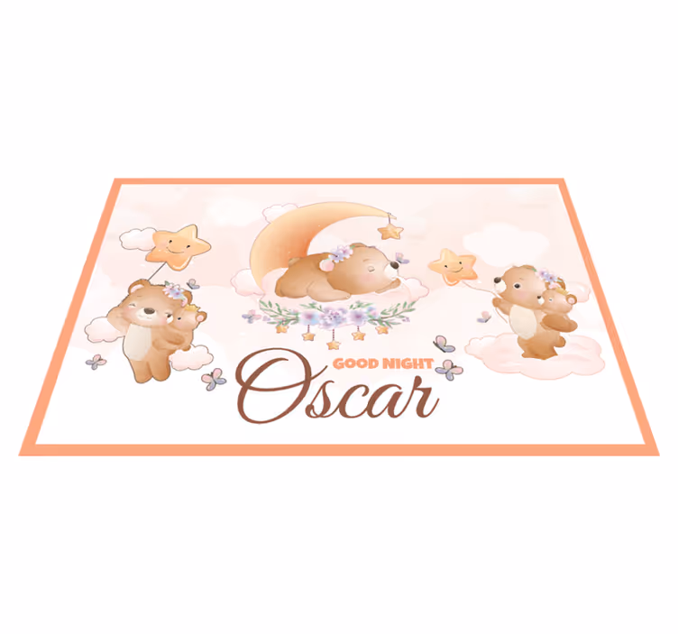 Mantel individual infantil osos con estrellas - TenVinilo