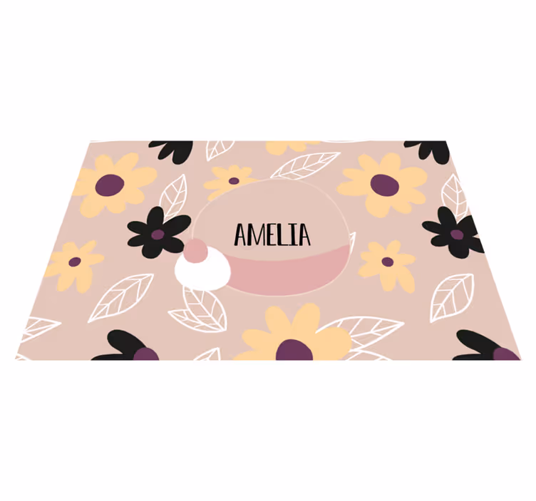 Mantel individual infantil estampado botánico personalizado - TenVinilo