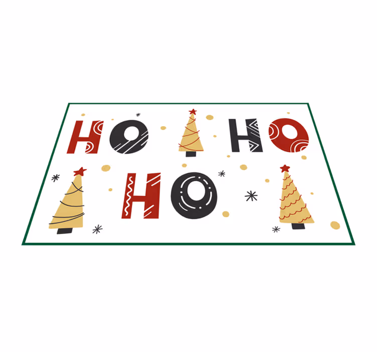Mantel individual navideño Ho diseño de texto navideño - TenVinilo