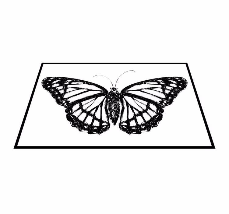 Mantel individual original ilustración de mariposa elegante - TenVinilo