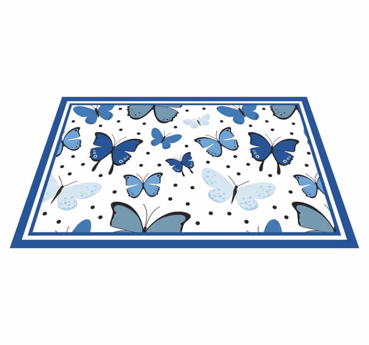 Mantel individual infantil con diseño de mariposas - TenVinilo