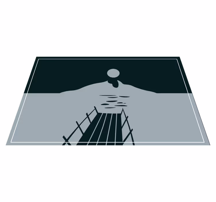 Mantel individual moderno puente sobre el agua - TenVinilo