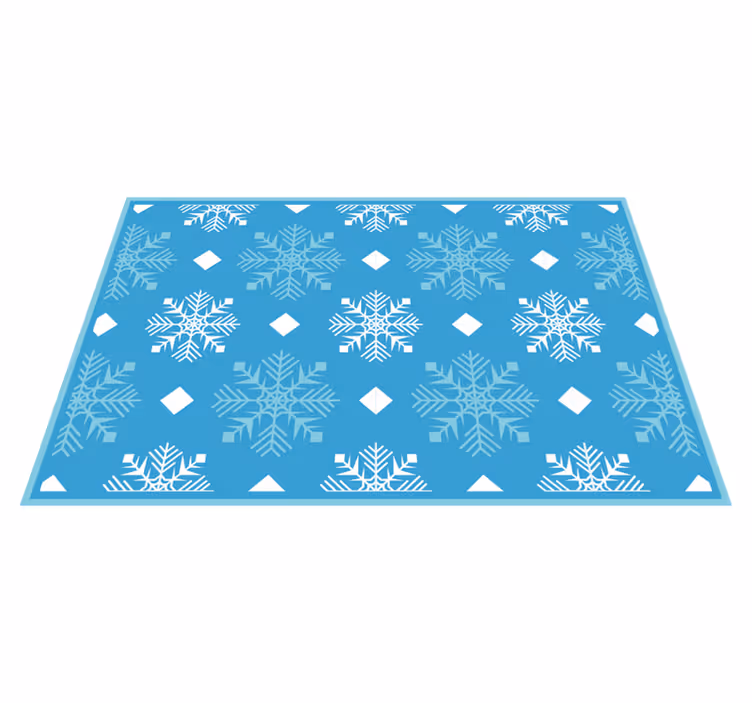 Mantel individual navideño fondo de copos de nieve - TenVinilo