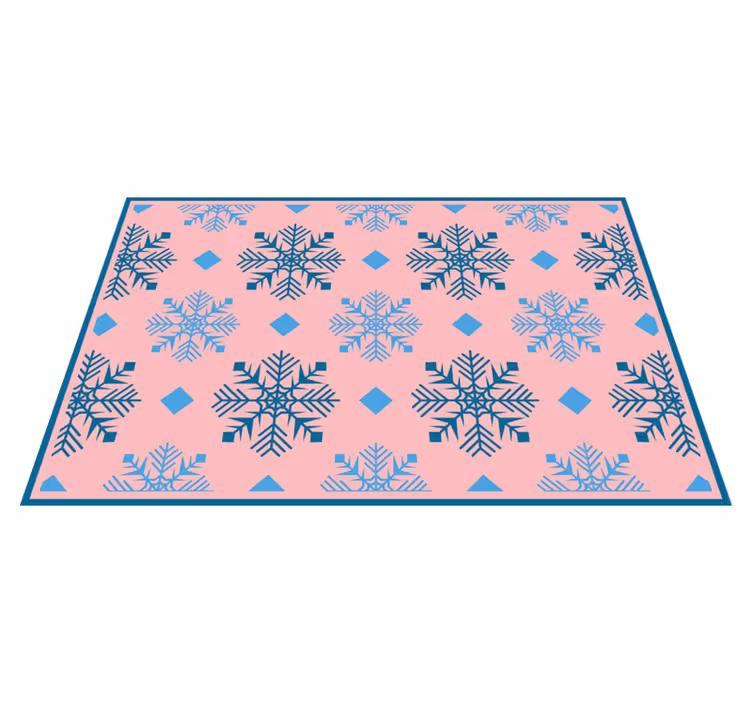 Mantel individual navideño con diseño de copos de nieve - TenVinilo