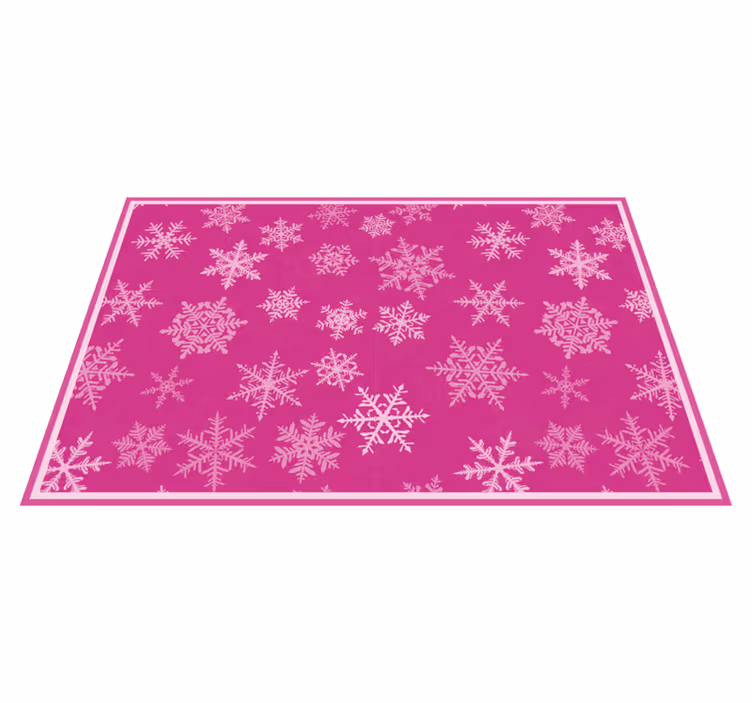 Mantel individual navideño acabado textura copo de nieve - TenVinilo