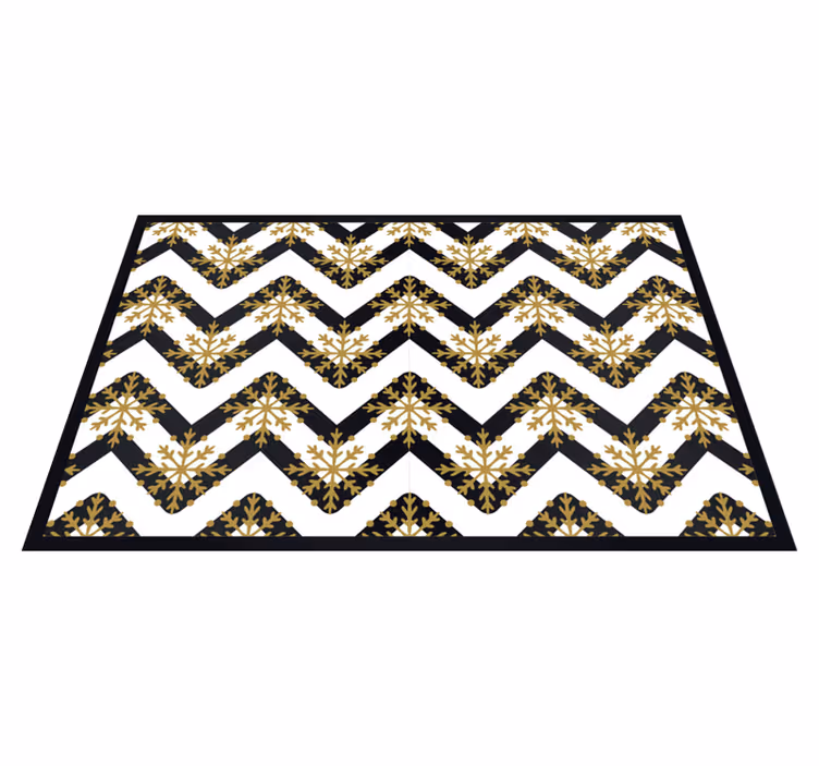 Mantel individual navideño patrón de copos chevron - TenVinilo