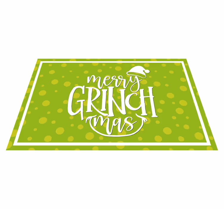 Mantel individual navideño Diseño original feliz grinchmas - TenVinilo