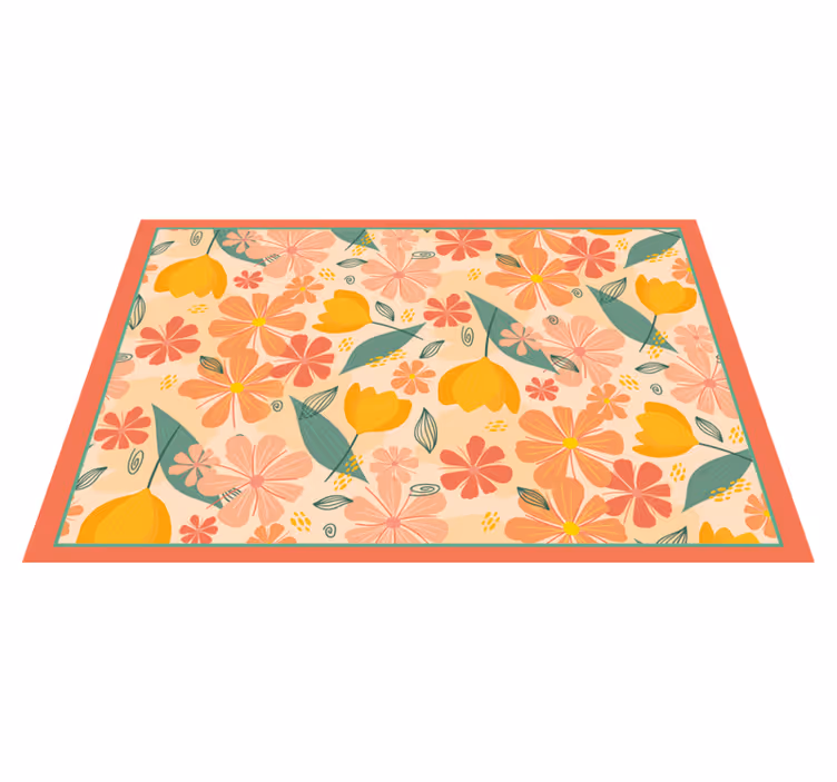 Mantel individual original estampado floral - TenVinilo