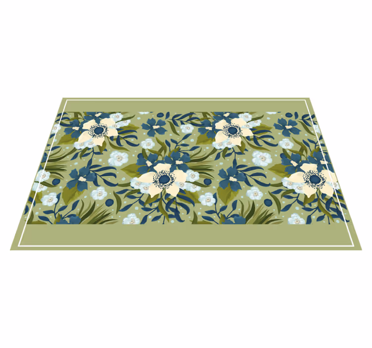 Mantel individual patrón fondo floral - TenVinilo