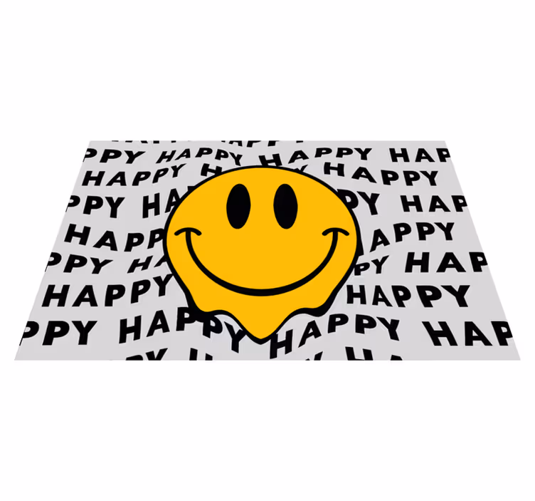 Mantel individual frases cara sonriente feliz - TenVinilo
