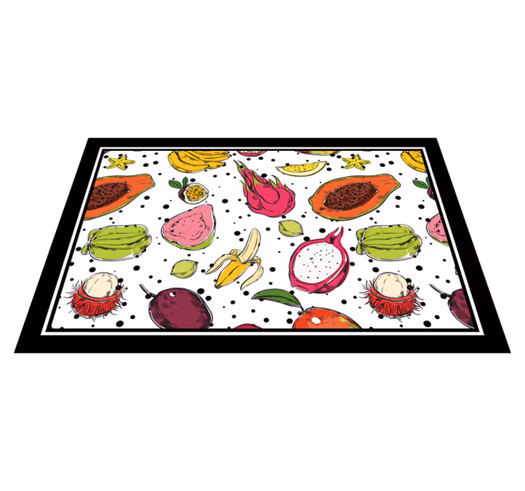 Mantel individual original motivo de frutas vibrantes - TenVinilo