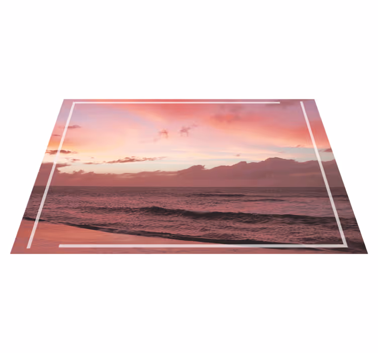 Mantel individual moderno atardecer costero sereno - TenVinilo