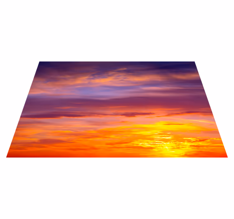 Mantel individual moderno vista del horizonte al atardecer - TenVinilo