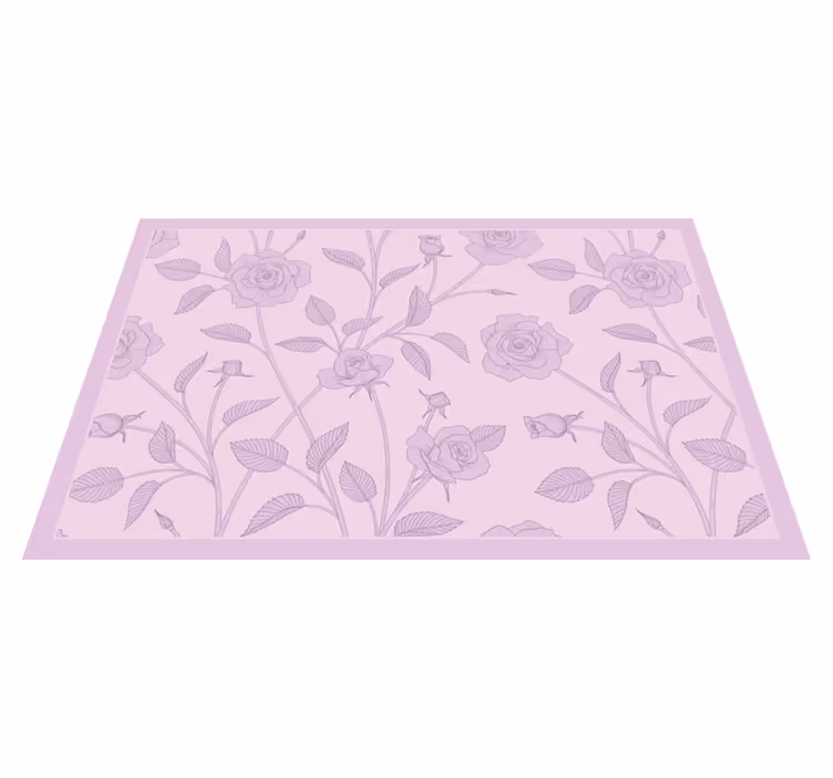 Mantel individual patrón rosa elegante - TenVinilo