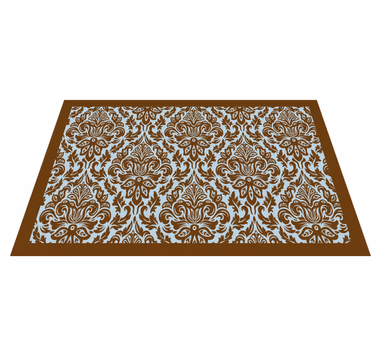 Mantel individual patrón emblema de flor intrincada - TenVinilo