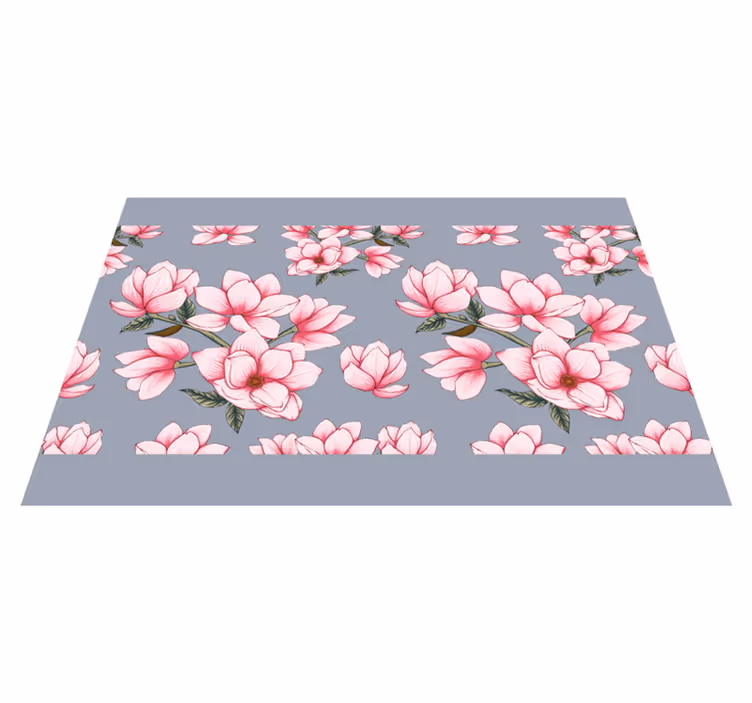 Mantel individual original patrón floral magnolia rosa - TenVinilo