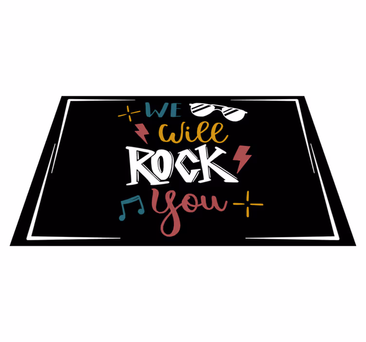 Mantel individual original "we will rock you" - TenVinilo