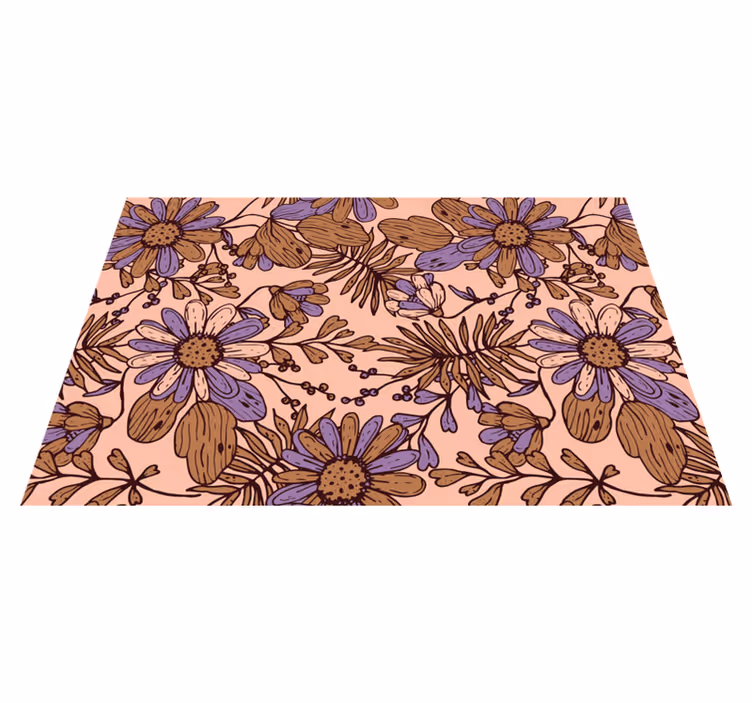 Mantel individual original superficie floral inspirada - TenVinilo