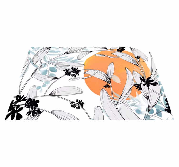 Mantel individual moderno con acento floral - TenVinilo
