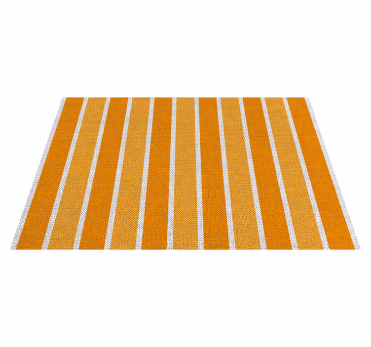 Mantel individual moderno superficie naranja rayada - TenVinilo
