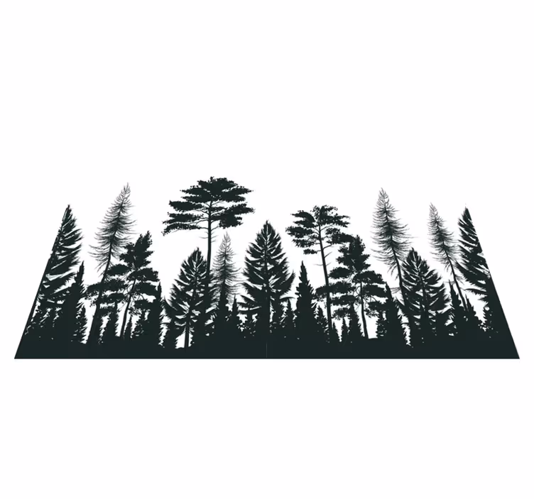 Mantel individual patrón silueta bosque - TenVinilo