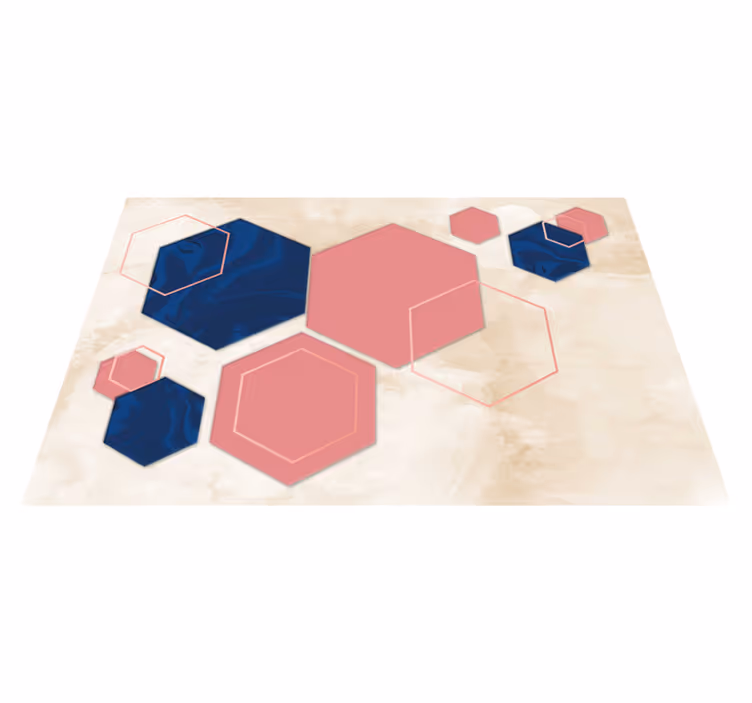 Mantel individual moderno patrones en forma hexagonal - TenVinilo