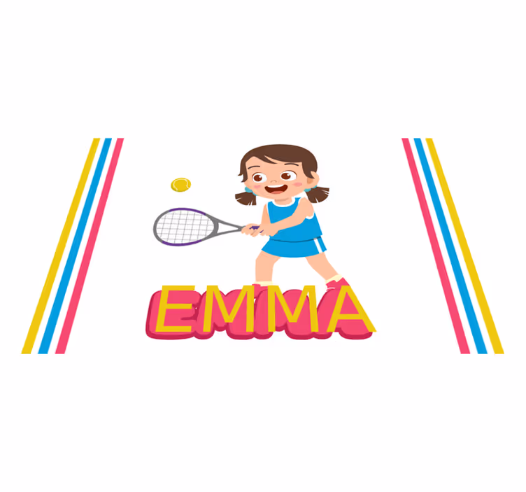 Mantel individual infantil jugador de tenis feliz - TenVinilo