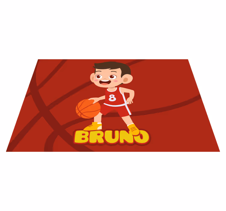 Mantel individual infantil jugador de baloncesto alegre - TenVinilo