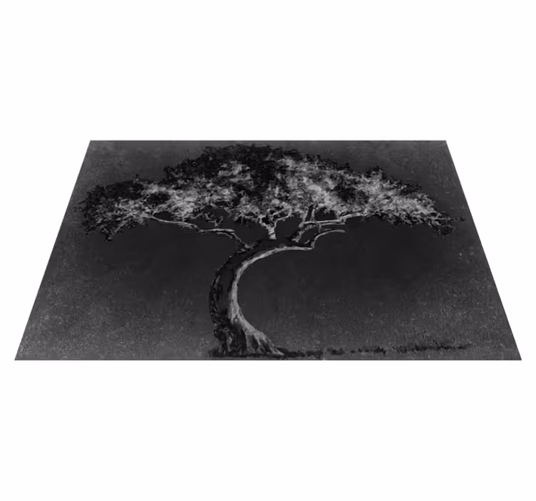 Mantel individual patrón silueta de árbol artística - TenVinilo