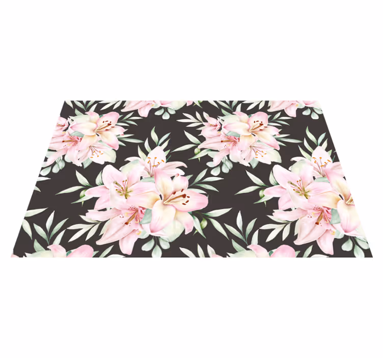 Mantel individual original lirios rosas florales - TenVinilo
