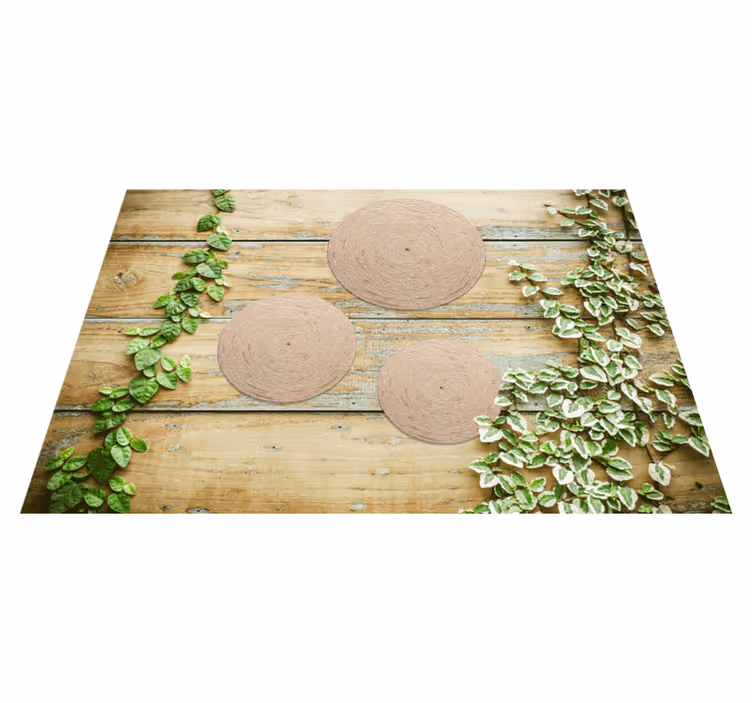 Mantel individual moderno juego de posavasos naturales - TenVinilo