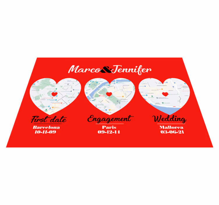 Mantel individual original Pareja momentos especiales ubicaciones - TenVinilo