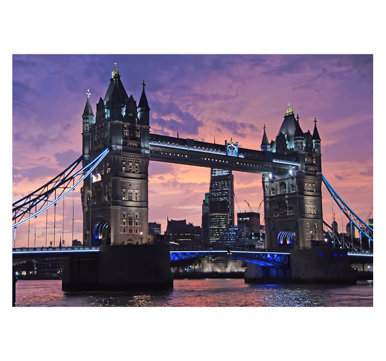 Mural de Londres crepúsculo del puente de londres - TenVinilo