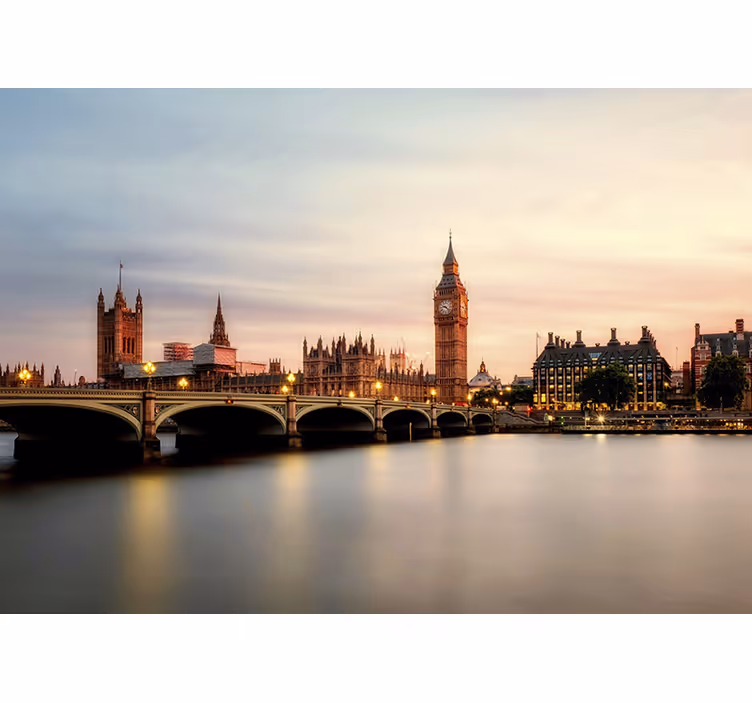 Fotomural de Big Ben al anochecer - TenVinilo
