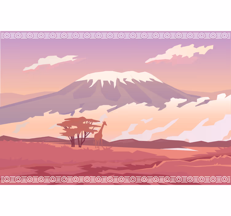 Mural africano kilimanjaro - TenVinilo
