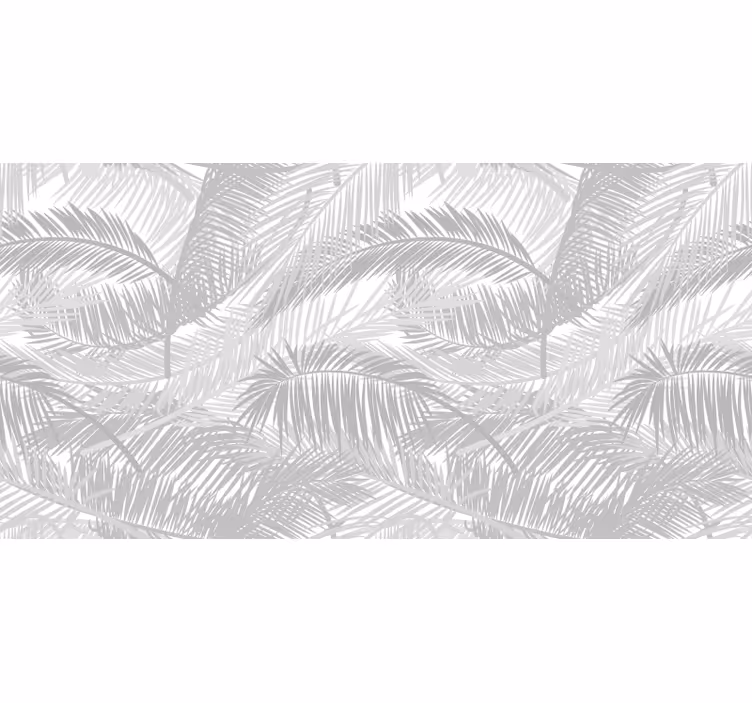 Mural de selva hojas grises tropicales - TenVinilo