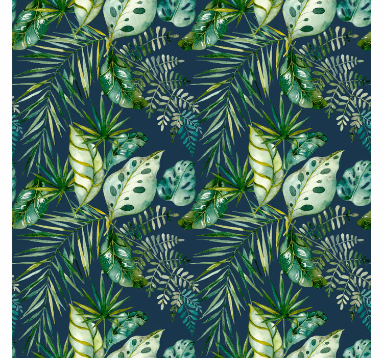 Mural de selva diseño vegetal jungle print - TenVinilo