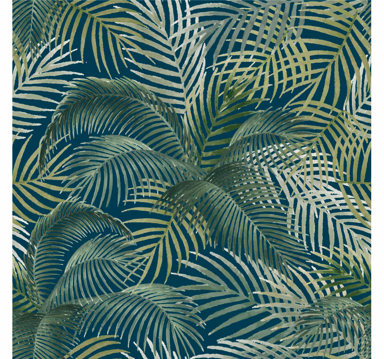 Mural de selva decoración de armario con plantas africanas - TenVinilo
