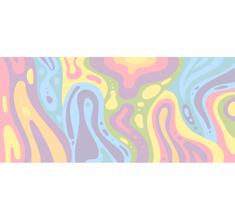 Mural baño efecto lámpara de lava colorida - TenVinilo