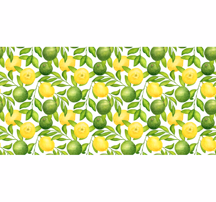 Mural para cocina limones y limas - TenVinilo