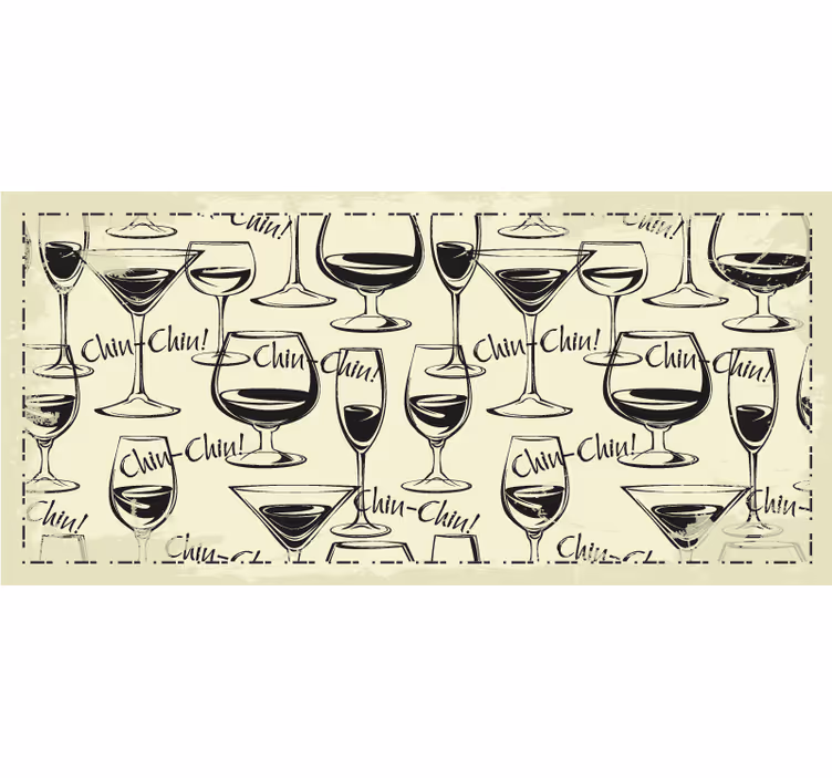 Mural para cocina copas de vino - TenVinilo