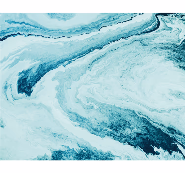 Papel mural azul ondas de mármol azul - TenVinilo