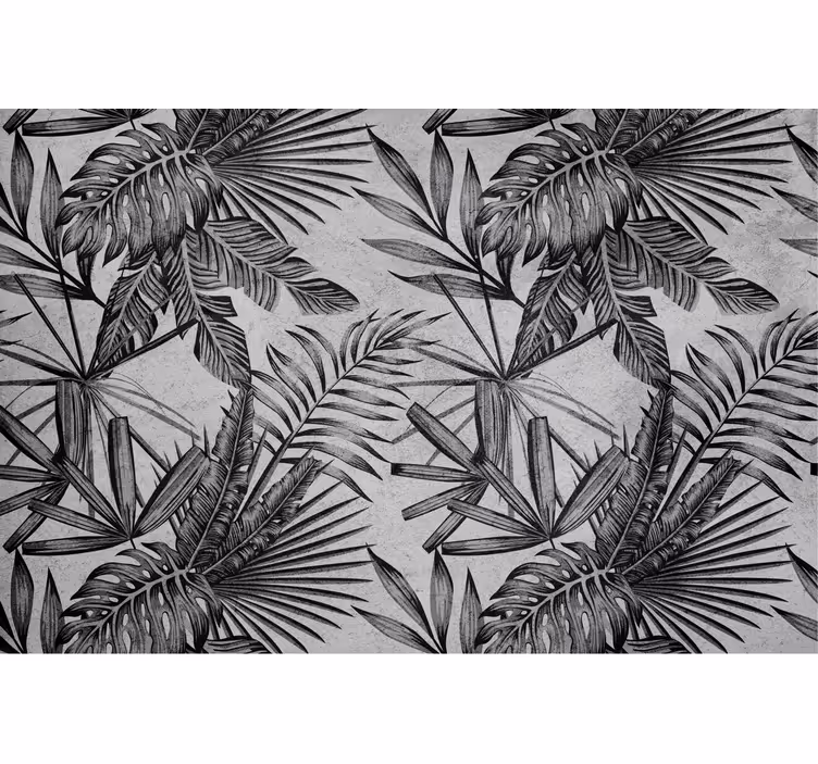 Papel mural gris plantas de hormigón - TenVinilo