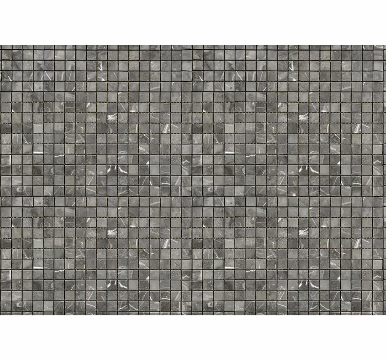 Papel mural gris baldosas negras - TenVinilo