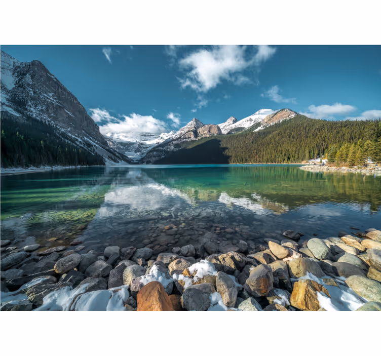 Fotomural cielo nubes reflejadas en lago - TenVinilo