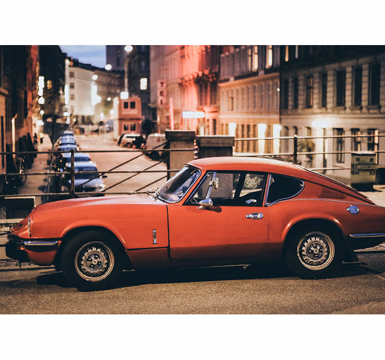 Fotomural de coche Elegante deporte rojo - TenVinilo