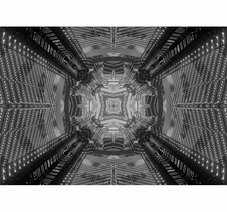 Fotomural 3D Efecto visual blanco y negro - TenVinilo