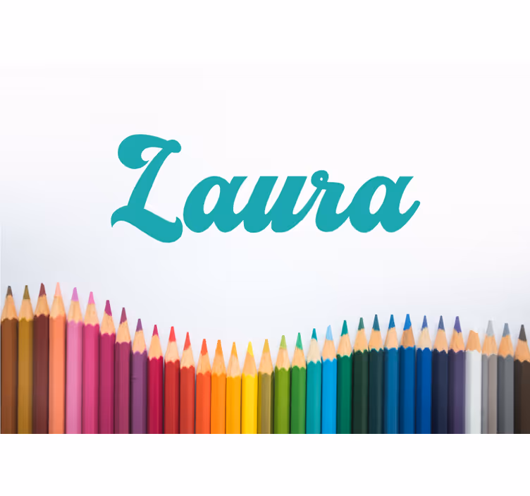 Mural personalizable nombre en cursiva - TenVinilo