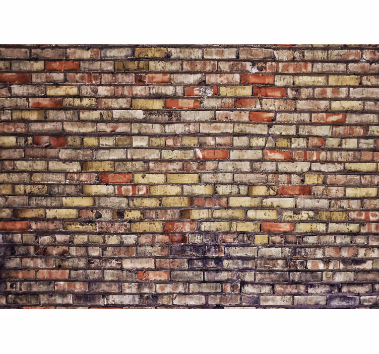 Mural efecto ladrillo textura vintage - TenVinilo